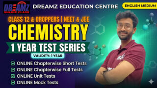 CHEMISTRY Test Series Course for 1 Year JEE & NEET Exam for Class 12 & Dropper Students with Online Chapterwise Tests + Online Unit Tests + Online Mock Tests